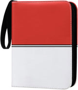 Card Binder 400 Pockets Trading Cards Binder Extra Large 4 Pockets Trading Card Albums with sleeve Card holder Collection Binder (Red-Yellow).