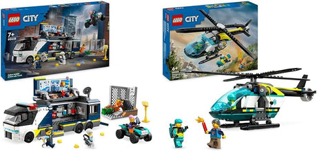 LEGO City Police Mobile Crime Lab Truck Toy for 7 Plus Year Old Boys, Girls & Kids, Vehicle Set with Quad Bike, 2 Officer, 1 Scientist and 2 Crook Minifigures for Pretend Play, Birthday Gifts 60418.