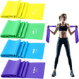 GIEMIT Resistance Bands Set,TPE Elastic Bands with 4 Resistance Levels,Exercise Bands Workout Resistance Bands Set for Recovery，Physical Therapy,Fitness,Yoga,Pilates,Rehab,Strength Training.