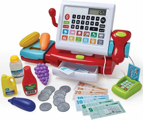 Busy Me Electronic Cash Register Playset For Children From 3 Years Play Kids Toy Supermarket Shop Toy Till Play Money Childrens Till Kids Shopping Till Childrens Cash Register.