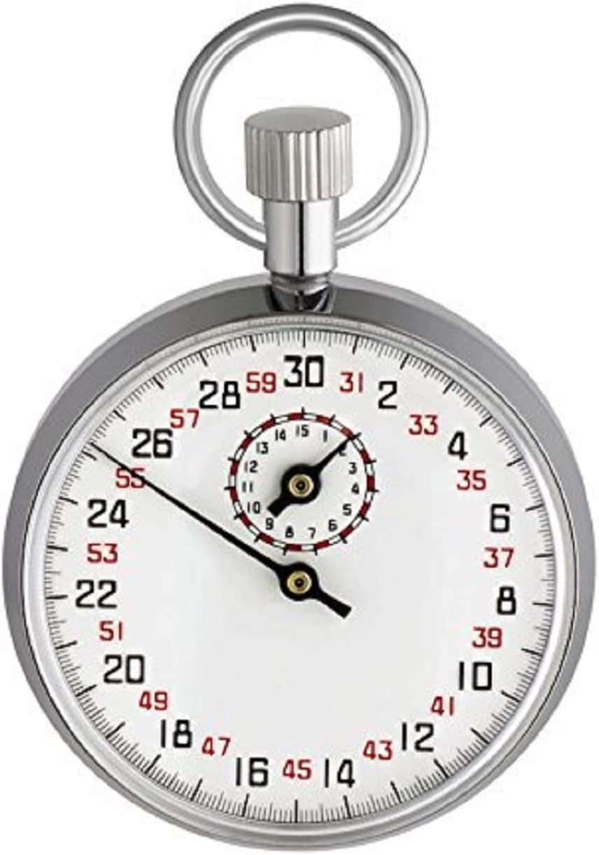 TFA Dostmann 38.1021 Stopwatch Analogue Silver, 0, Chrome, L 50 x B 16 x H 64 mm.