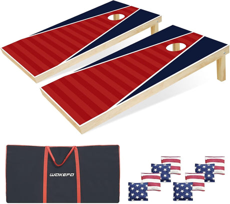 Cornhole Set-4'x 2' /3'x 2'Corn Hole Boards Set, Solid Wood Cornhole Game Outdoor Set, Corn Holes Outdoor Game, Corn Hole Sets with Bags Regulation Size, Perfect for Lawn, Backyard, Beach, Park.