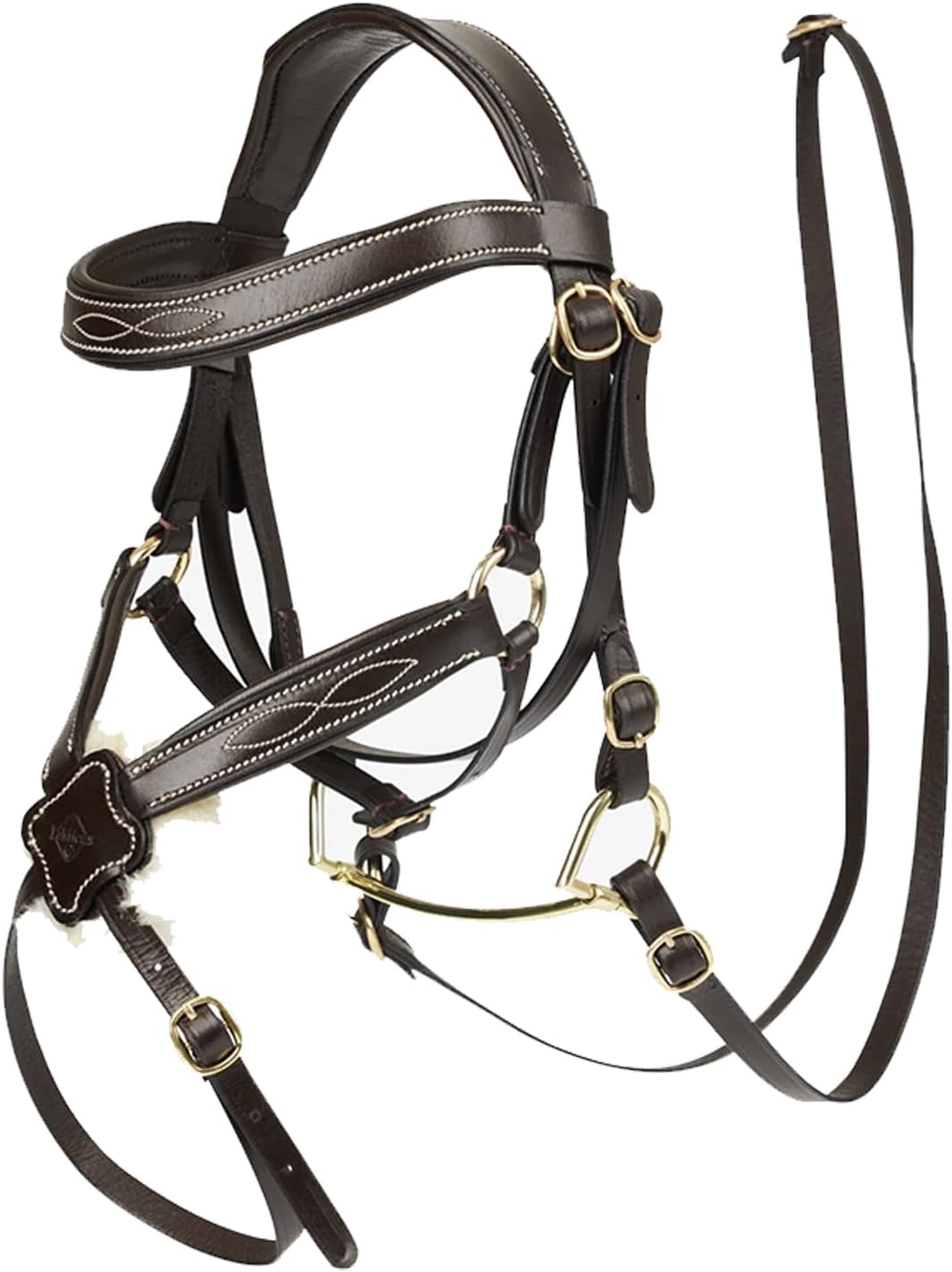 LeMieux Hobby Horse Grackle Bridle Brown - Padded Leather and Soft Lambswool - Educational Toy.