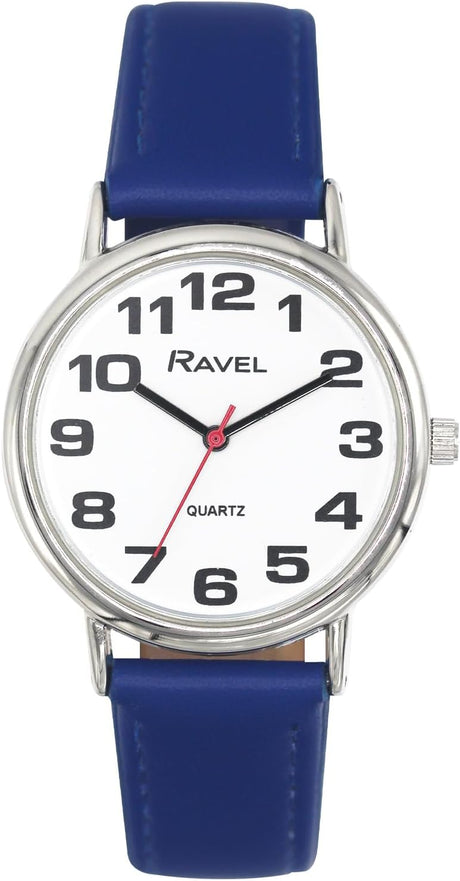 Ravel Unisex Easy Read Watch with Big Numbers - Analogue Quartz - R0105.