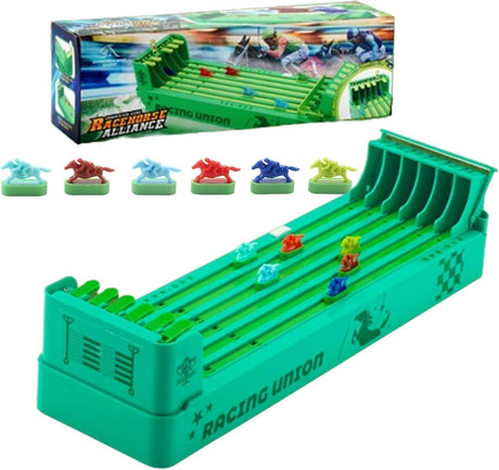 Xiaoguanlai Horse Racing Game, Horse Racing Table Games, Fun Multiplayers Electric Horse Race Interactive Board Game(Horse).