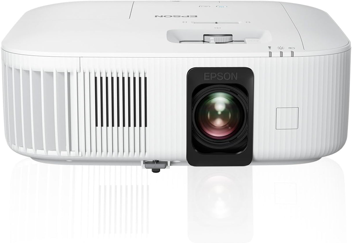 Epson EH-TW7100 3LCD, 4K PRO-UHD, 3000 Lumens, 500 Inch Display, Wide Lens Shift Range, Home Cinema, Streaming and Gaming Projector - White.