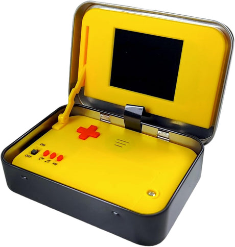 PAC-MAN Arcade Game in a Tin. Full Colour 8-bit Game with Original Sounds & Graphics. Classic PAC-MAN Gameplay. Includes 2.4” Screen. Officially Licensed PAC-MAN Merchandise..