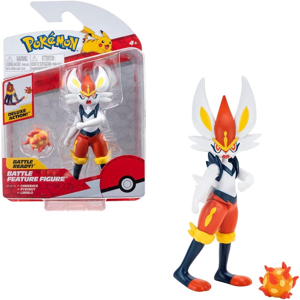 Pokémon Magmortar Battle Feature Figure - 4.5-Inch Magmortar Battle Figure with Fireball Cannon.