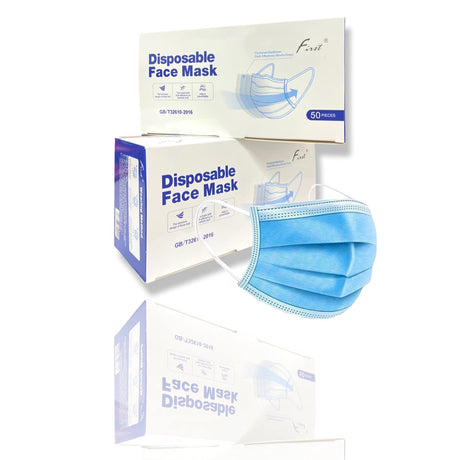 REQUISITE NEEDS Comfort Breathable Facial Cover 3 Ply Disposable Face Masks (Blue) (100 PACK).