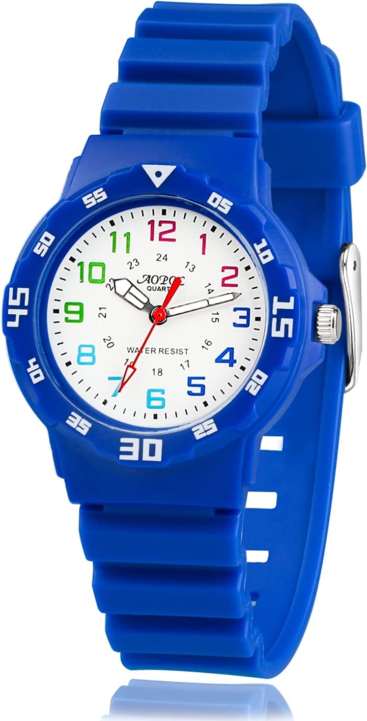 Kids Watches, Child Quartz Wristwatch for Boys Girls Kids Waterproof Time Teach Watches Rubber Band Analog Quartz Children Sport Outdoor Wrist Watches.