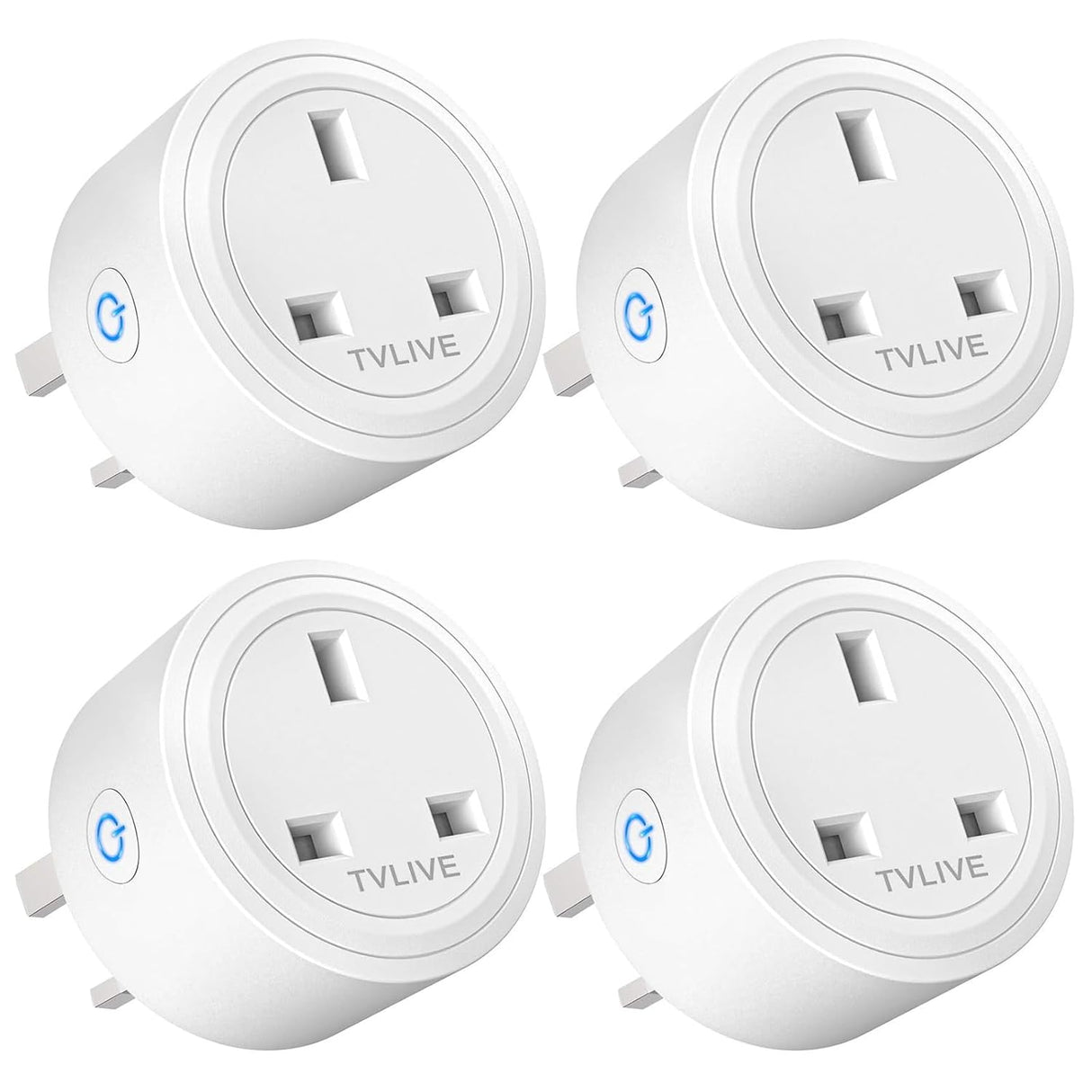 Smart Plug, TVLIVE 2 Pack 13A Smart Plugs WiFi Outlet Works with Amazon Alexa(Echo, Echo Dot), Google Home, IFTTT, Wireless Smart Socket, Remote Control, Schedule and Timer Function, No Hub Required.