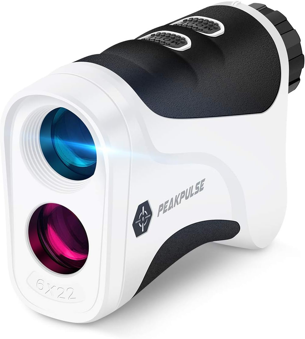 PeakPulse Rangefinder Golf 656 Yards Rangefinder with Flag-Lock, 6X Magnification,Vibration,Distance Measurement,The Most Suitable Gift for golfers.