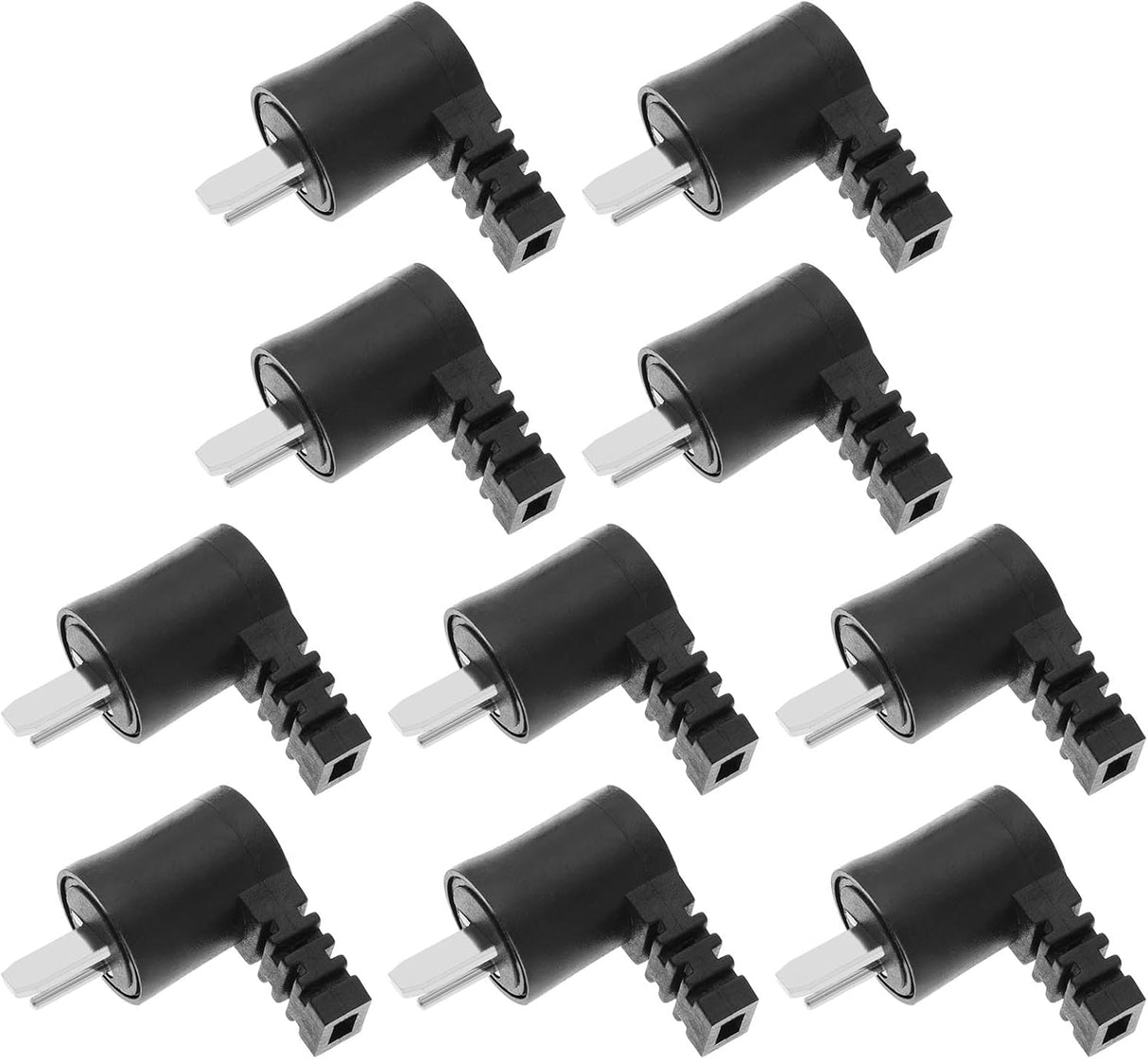 Create idea 10Pcs 2 Pin Din Male 90 Degree Speaker Plug Right Angle Speaker Plug Accessories for Amplifiers Loudspeakers DVD Player Computer.