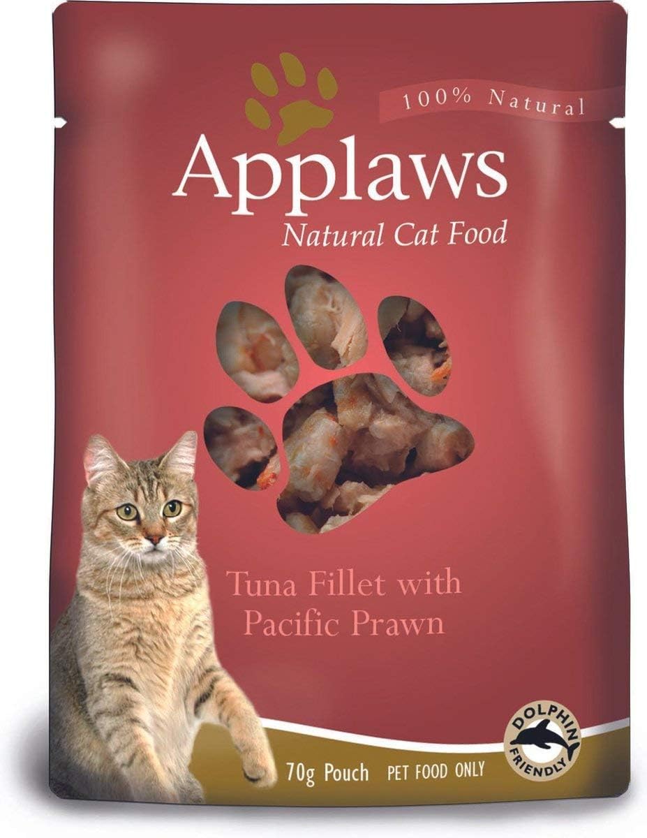 Applaws Natural Wet Adult Cat Food, Fish Selection in Jelly 70g Tin (Pack of 12)