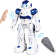 ANTAPRCIS Rc Robot Toys Gifts for Kids - RC Gesture Remote Control Robot Programmable with Infrared Controller and LED Eyes, Birthday Gift for Boys Girls, Blue.