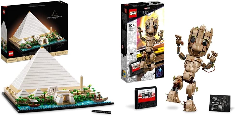 LEGO Architecture Great Pyramid of Giza Set, Home Decor Model Building Kit, Gift Idea for Adults, Men, Women, Mum, Dad, Creative Activity, Famous Landmarks Collection 21058.