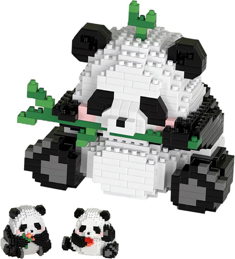 Panda Mini Building Blocks Set, Panda Cute Animals Building Sets, for Adults and Children, Panda Micro Building Blocks Suit for Children 9+ Years Old.