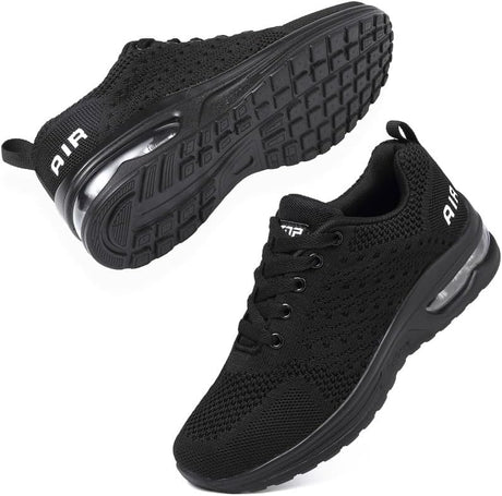 Womens Trainers Running Shoes Air Cushion Sneakers Ladies Walking Shoes Lightweight Breathable Mesh Athletic Sports Shoes Non Slip Casual Gym Tennis Shoes Jogging Shoes.