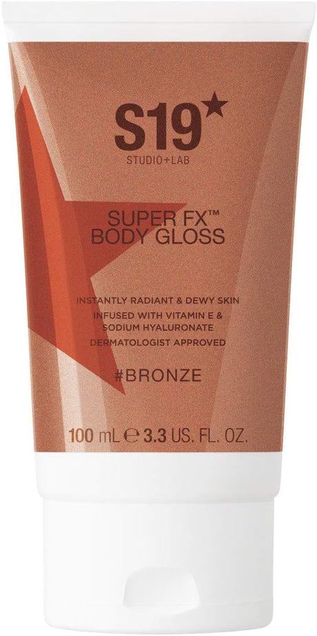 S19 SUPER FX Body Gloss, BRONZE - Highlights & Perfects Skin, Instant Glossy & Dewy Look - 100ml.