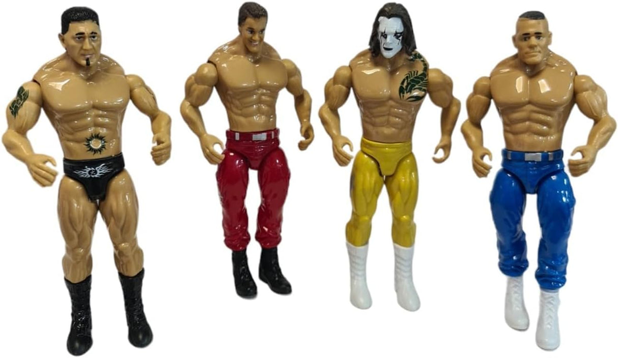 YSAMAX Mini Wrestling Action Figures For Kids, Durable, Realistic Design With Moveable Joints, Endless Hours Of Fun And Imaginative Play, Gift For Kids, Random Figures, (4PCS).