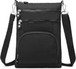 Kono Multi Pocket RFID Blocking Crossbody Bag for Women Shoulder Bags Cross Body Satchel Sling Messenger Bag.