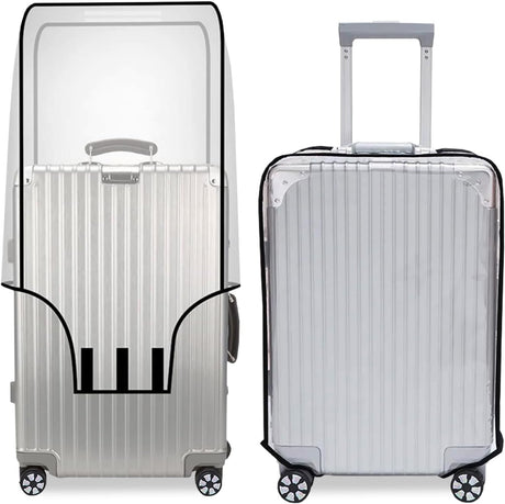 Bodyplus Suitcase Luggage Cover, Transparent Clear PVC Luggage Protector - Waterproof, DustProof and Scratchproof Protective Covers for Wheeled Trolley Case, Baggage.