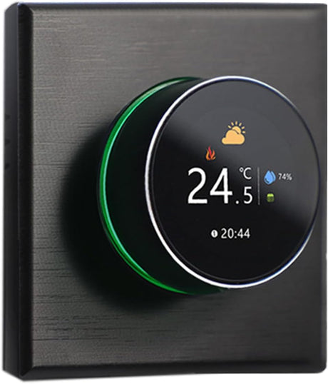 KKnoon WiFi Smart Thermostat Color Screen Rotary Heating Thermostat with Backlight/Temperature/Sensor/Time Temperature Calibration Adjustment.