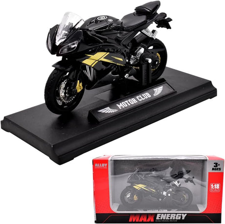 APZRYFF Motorbike Model, Black Motorcycle Toy for Kids, Alloy Motorbike Toy Simulation Pull-Back Vehicle Toy Children's Toy Vehicles Motorbike Push Motorcycle Model Vehicle Toy PVC Play Vehicle Toy.