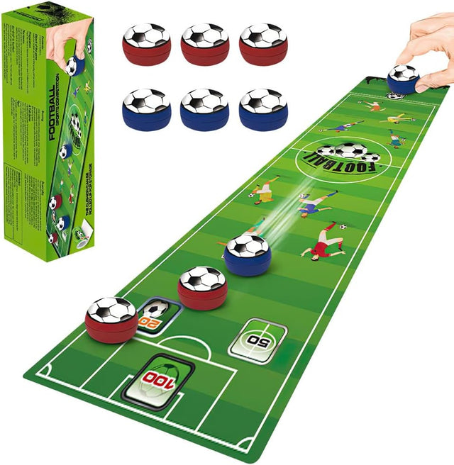 Lotvic Tabletop Game for Family Party, Tabletop Football Board Games, Tabletop Curling Game, Multifunction Table Shuffleboards, Family Indoor Interactive Game for Kids and Adults (Football).