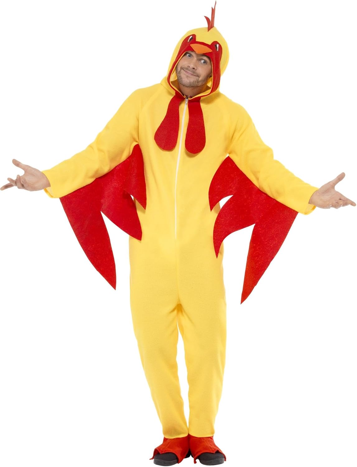 Smiffys BR27857S Chicken Costume, Unisex Adult, Yellow.