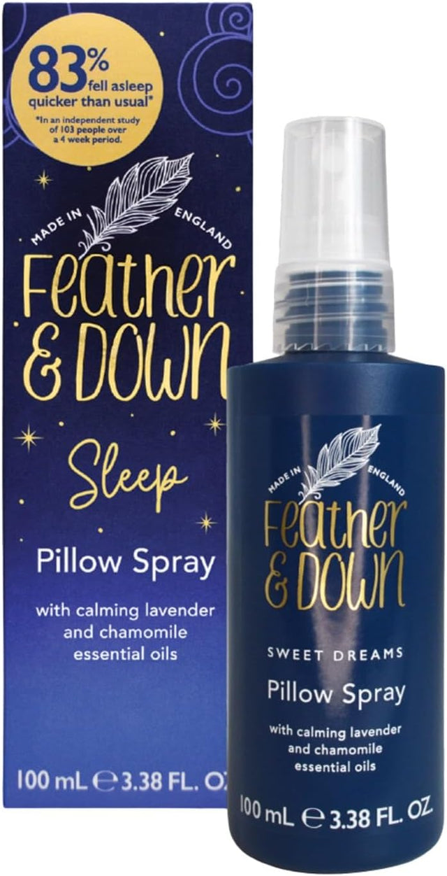 Feather & Down Sweet Dream Pillow Spray (100ml) - With Calming Lavender & Chamomile Essential Oils. Encouraging Calm, Tranquility & a Restful Night's Sleep..