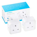 UPXNBOR Smart Plug, Wi-Fi Outlet Compatible with Alexa, Google Home, Wireless Smart Socket with Energy Monitoring, Timer & APP Remote Control - No Hub Required (2 Pack).