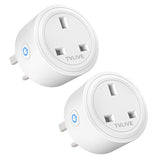 Smart Plug, TVLIVE 2 Pack 13A Smart Plugs WiFi Outlet Works with Amazon Alexa(Echo, Echo Dot), Google Home, IFTTT, Wireless Smart Socket, Remote Control, Schedule and Timer Function, No Hub Required.