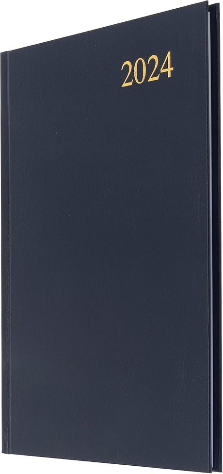 Collins Debden Collins Essential A4 Diary 2024 Daily Planner - 2024 Page A Day Diary Journal & 2024 Planner - Business Office Academic and Personal Use - A4 Size (Black).