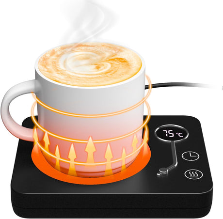 CEROBEAR Coffee Mug Warmer, Cup Warmer for Desk Home Office,Smart Mug Warmer with Gravity Sensor, 3 Temperature Settings (55℃/65℃/75℃), 4H Auto On/Off, Electric Beverage Warmer for Tea Coffee Milk.