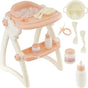 BiBi Doll Dolls Feeding High Chair Toy Play Set with Baby Doll Accessories Kids Role Play Toys Baby Doll Furniture.