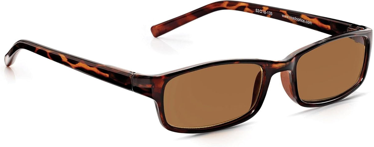 Read Optics Reading Glasses +1 to +3.5 Tinted Reading Sunglasses in Tortoiseshell & Black.