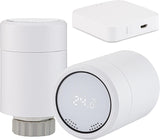 Sandy Beach Smart Trv, Smart Heating Radiator - Smart Radiator Valve, Smart Radiator Thermostat Valve with Zigbee TRV Radiator Valve Gateway Connecting to Amazon Alexa (Gateway + Thermostat).