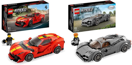 LEGO Speed Champions Pagani Utopia Race Car Toy Model Building Kit, Italian Hypercar, Collectible Racing Vehicle, 2023 Set 76915.