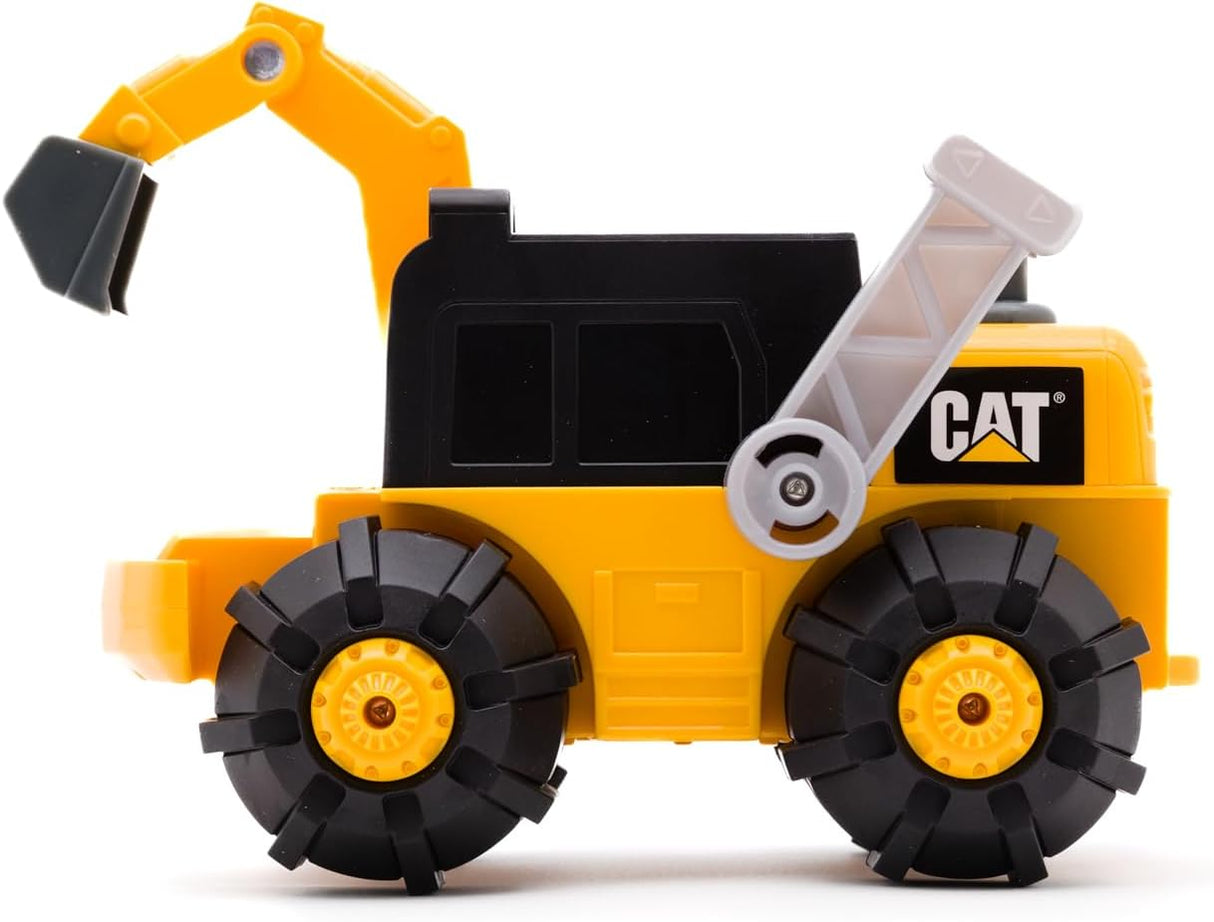 Caterpillar 82360 Construction Vehicles Mini Crew 3 Pack-Dump Truck, Wheel Loader, & Excavator, Yellow.