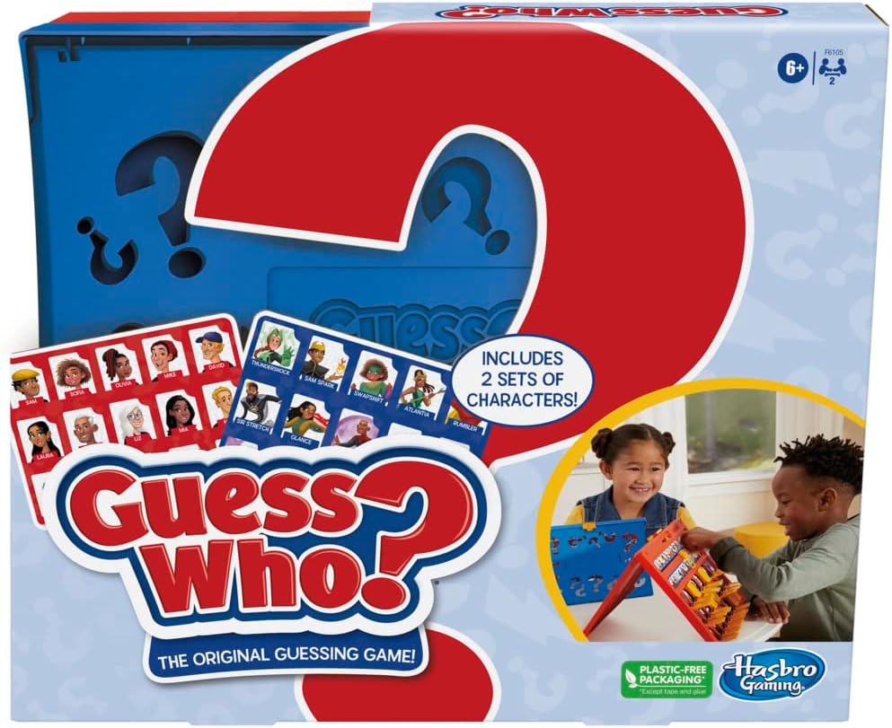 Guess Who? Original Guessing Board Game for Kids, Family Time Games for 2 Players, Gifts for Kids aged 6 and Up.