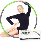 Auoxer Fitness Exercise Weighted hoops, Lose Weight Fast by Fun Way to Workout, Fat Burning Healthy Model Sports Life, Detachable and Size Adjustable Design.