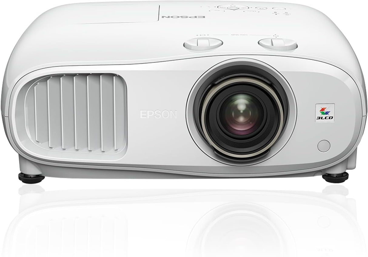 Epson EH-TW7100 3LCD, 4K PRO-UHD, 3000 Lumens, 500 Inch Display, Wide Lens Shift Range, Home Cinema, Streaming and Gaming Projector - White.