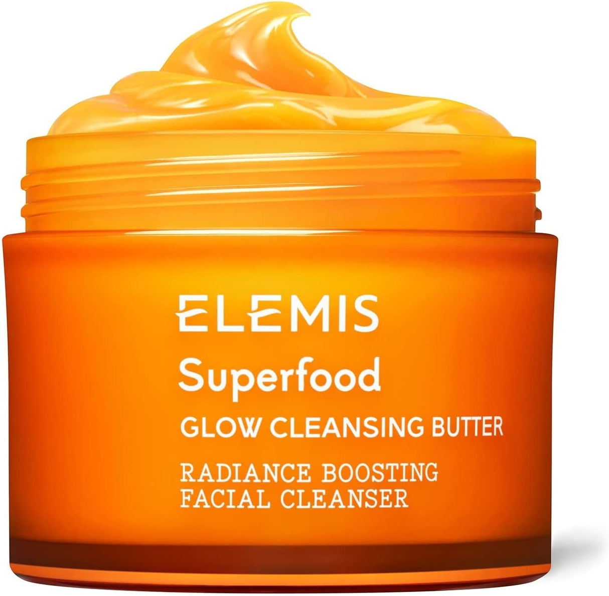 ELEMIS Superfood Glow Cleansing Butter - a Radiance Boosting Facial Cleanser to Brighten & Nourish Skin, Gentle Cleanse, Anti-Wrinkle & Removes Makeup & Leaves a Soft Glowing Complexion 90g & 200g.