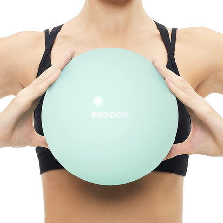 PROIRON Soft Pilates Ball - Small Exercise Ball 25cm - for Yoga, Pilates, Stability, Fitness, Core Training, Physical Therapy, Balance, Barre, Stretching, Bender Ball Gym Ball with Inflation Straw.