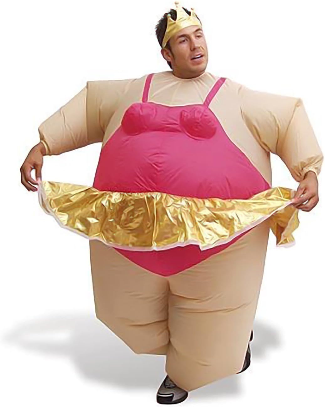 Inflatable Ballerina Fat Suit Fancy Dress Costume Suit Outfit.