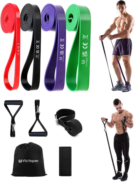 Victoper Resistance Bands,Resistance Bands Set for Men Women,Exercise Bands with Different Resistance Levels,Pull up Bands for Strength Training Fitness Pilates Yoga Stretch Toning,Workout bands.