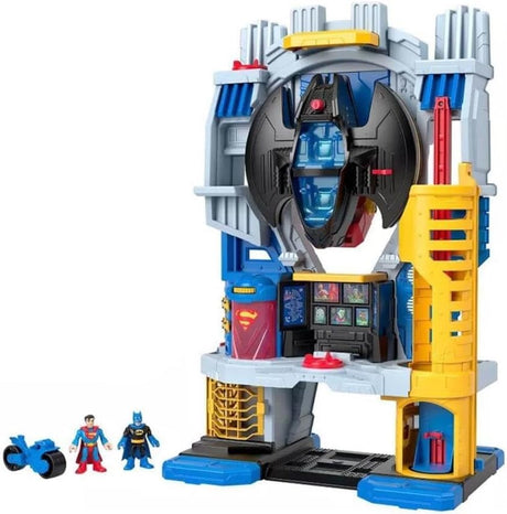 Imaginext DC Super Friends Batman Playset Ultimate Headquarters 2-Ft Tall with Lights Sounds Figures & Accessories for Ages 3+ Years, HNW08.