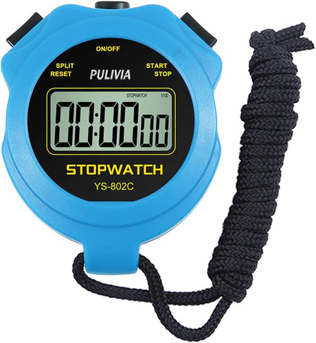 Digital Stopwatch Timer Only Stopwatch with ON/OFF, No Clock No Date Silent Simple Operation Children Friendly, PULIVIA Sport Stopwatch for Kids Coaches Running Swimming Sports Training, Yellow.