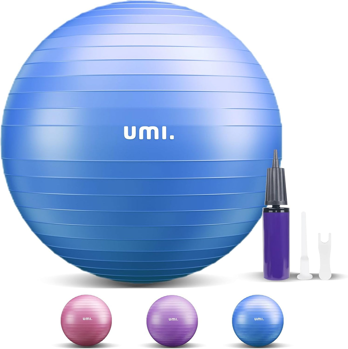 Amazon Brand - Umi Large Exercise Ball 55cm 65cm 75cm Gym Balls for Adults Yoga Ball with Pump Anti Burst Ball Chair for Balance, Stability.